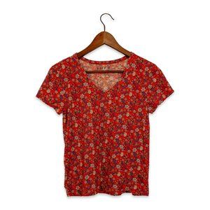 Loft Vintage Soft T-Shirt Red Floral